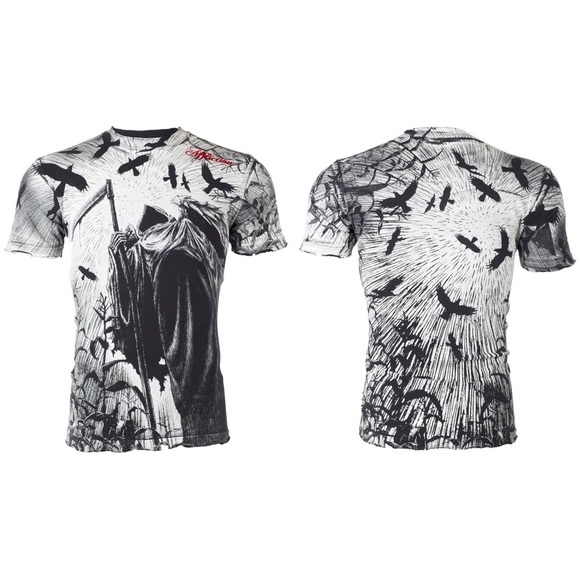 AFFLICTION Men's T-Shirt CORN REAPER - Picture 3 of 8